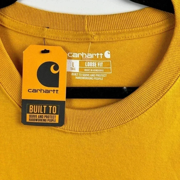 Carhartt Force Loose  Fit Heavy Weight Pocket T-Shirt Men’s Yellow SZ L TALL NWT - Picture 3 of 6